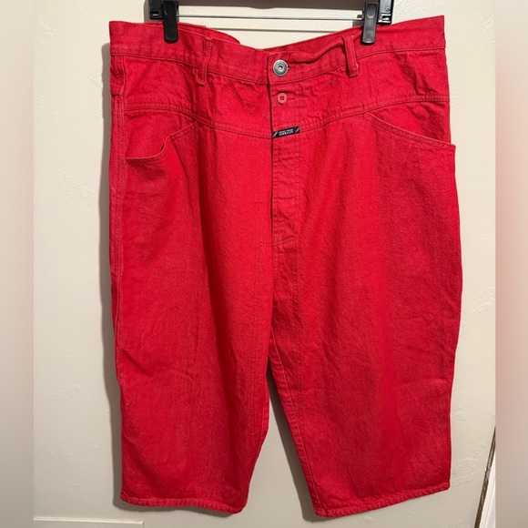 Vtg. Marithe Francois Girbaud 80’s Baggy Jeans Red Size 42 Brand X Authentic Fit - Picture 11 of 16